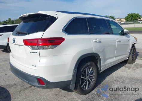 2018 Toyota Highlander Hybrid Xle z USA, uszkodzony, nr VIN 5TDJGRFH2JS051886
